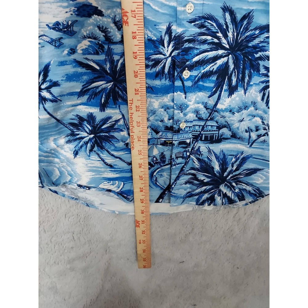 Polo Ralph Lauren Shirt Mens Large Classic Tropical Palm Tree Hawaiian Sailing L - Picture 7 of 10